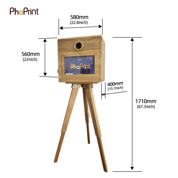 wooden booth size