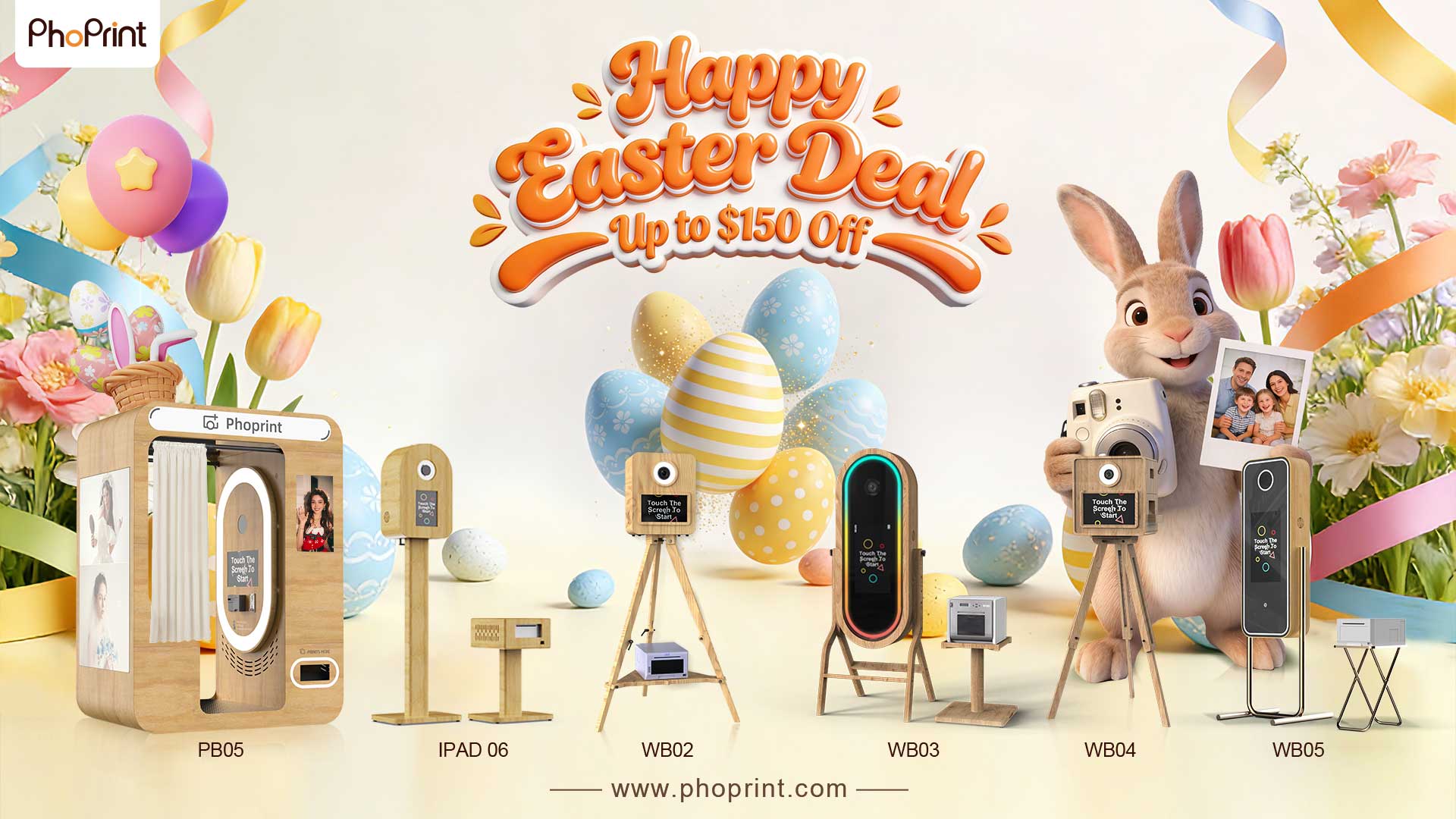 Bulk photobooth supplier for April corporate events – PhoPrint wholesale dealer with free paper offer