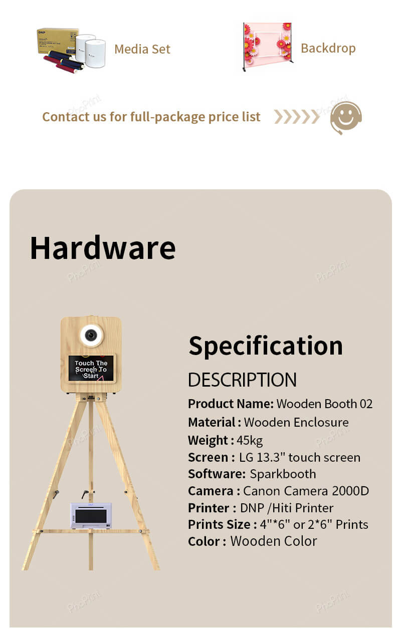 phoprint wood photo booth exporter