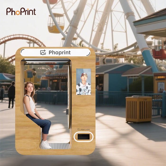 Vintage photo printing kiosk design
