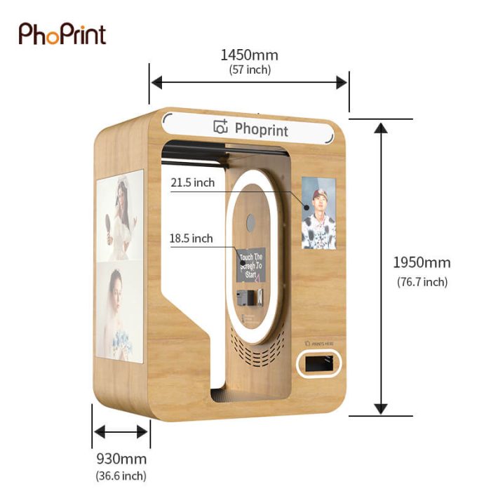 Retro-style photo kiosk for shopping malls