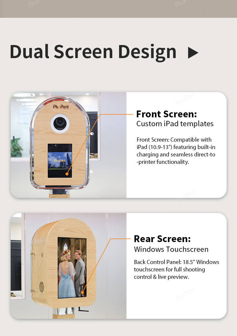 handcrafted walnut ipad booth factory
