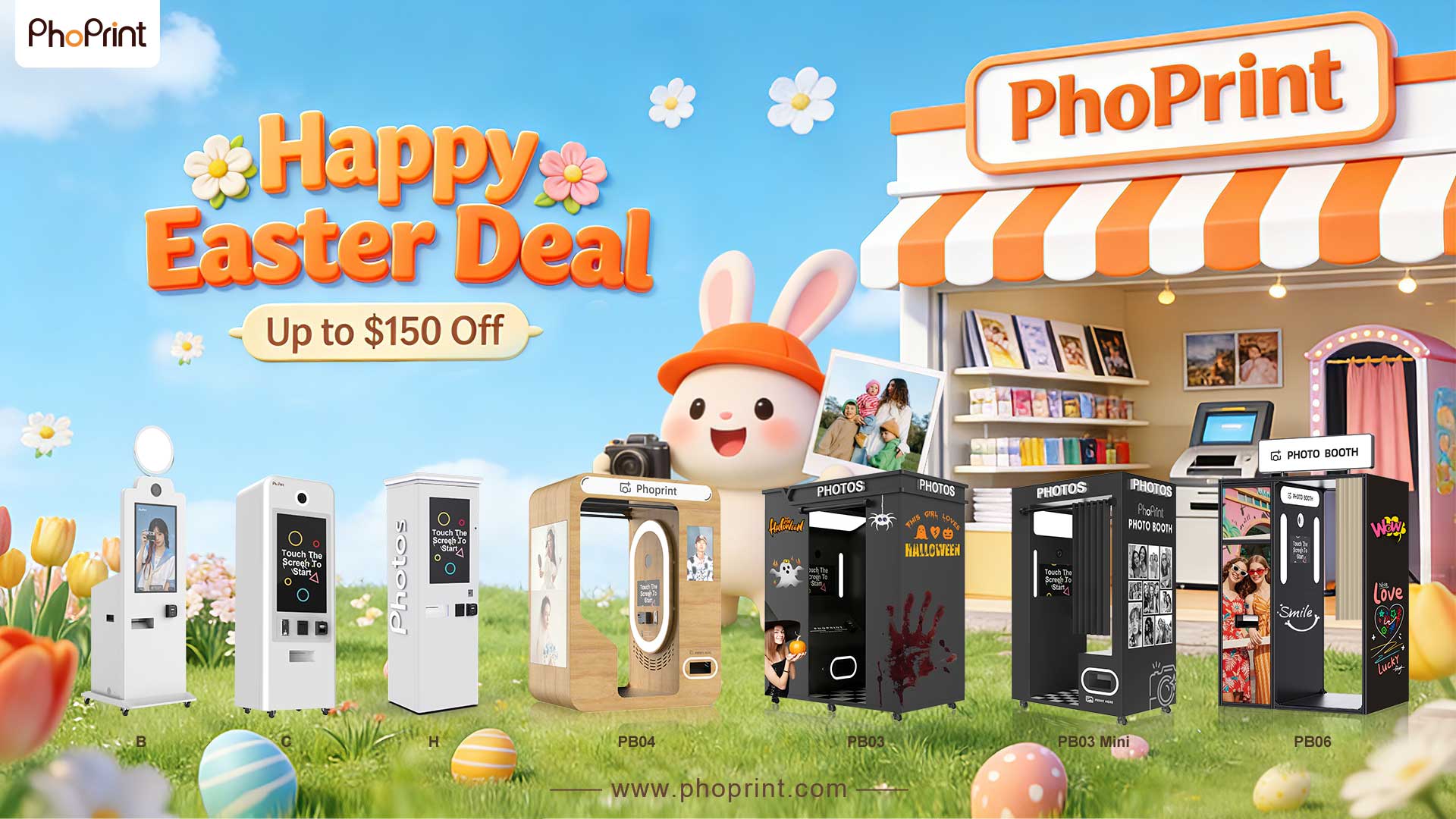 Easter themed photobooth manufacturer China wholesale – PhoPrint factory direct with free photo paper gift