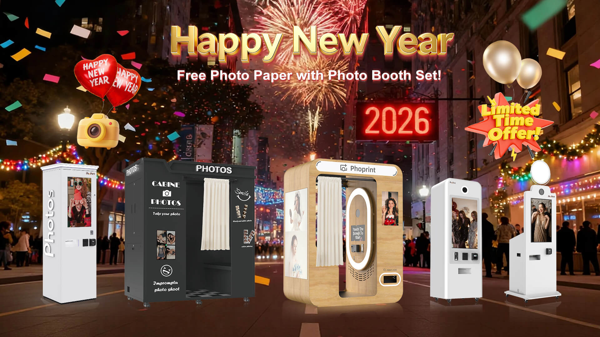 Discounts for bulk orders of New Year photobooths