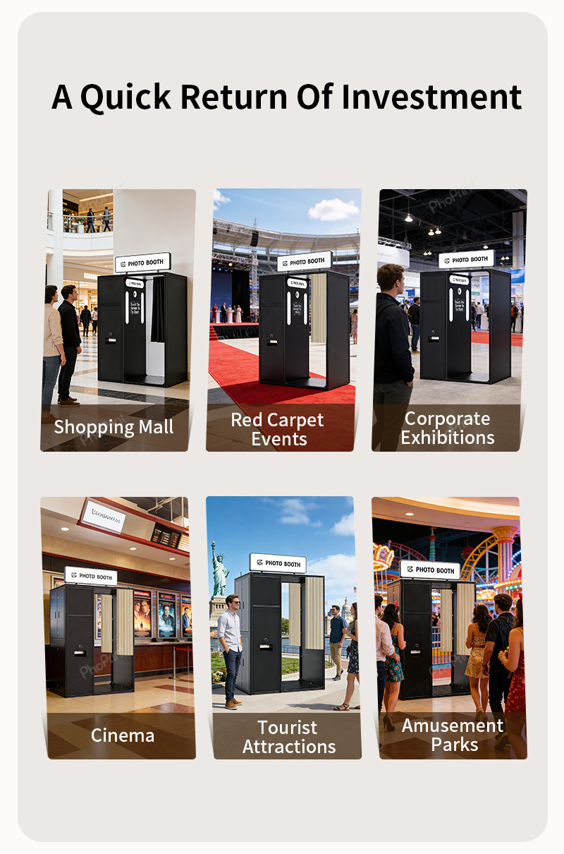 Stand-up photo booth supplier – durable & space-saving