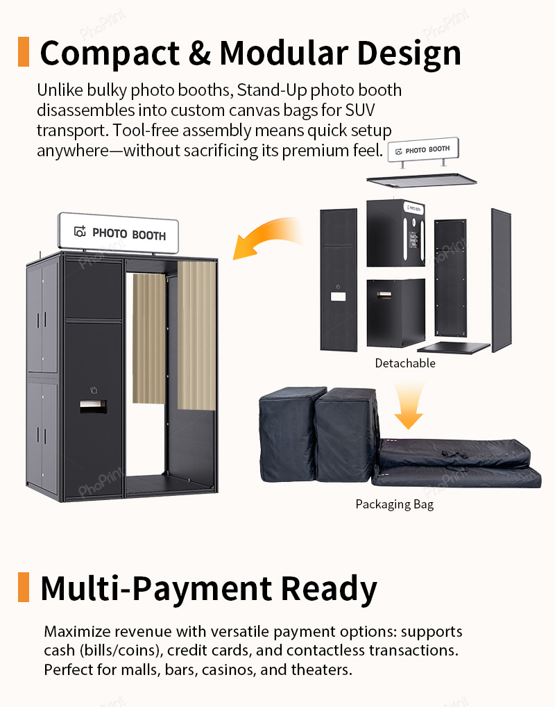 Photo booth machine exporter – global shipping available