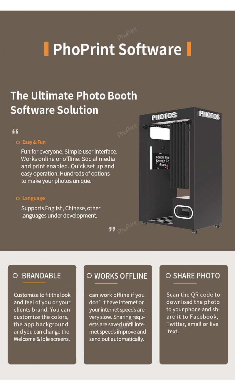A photo booth generating revenue via Nayax payments