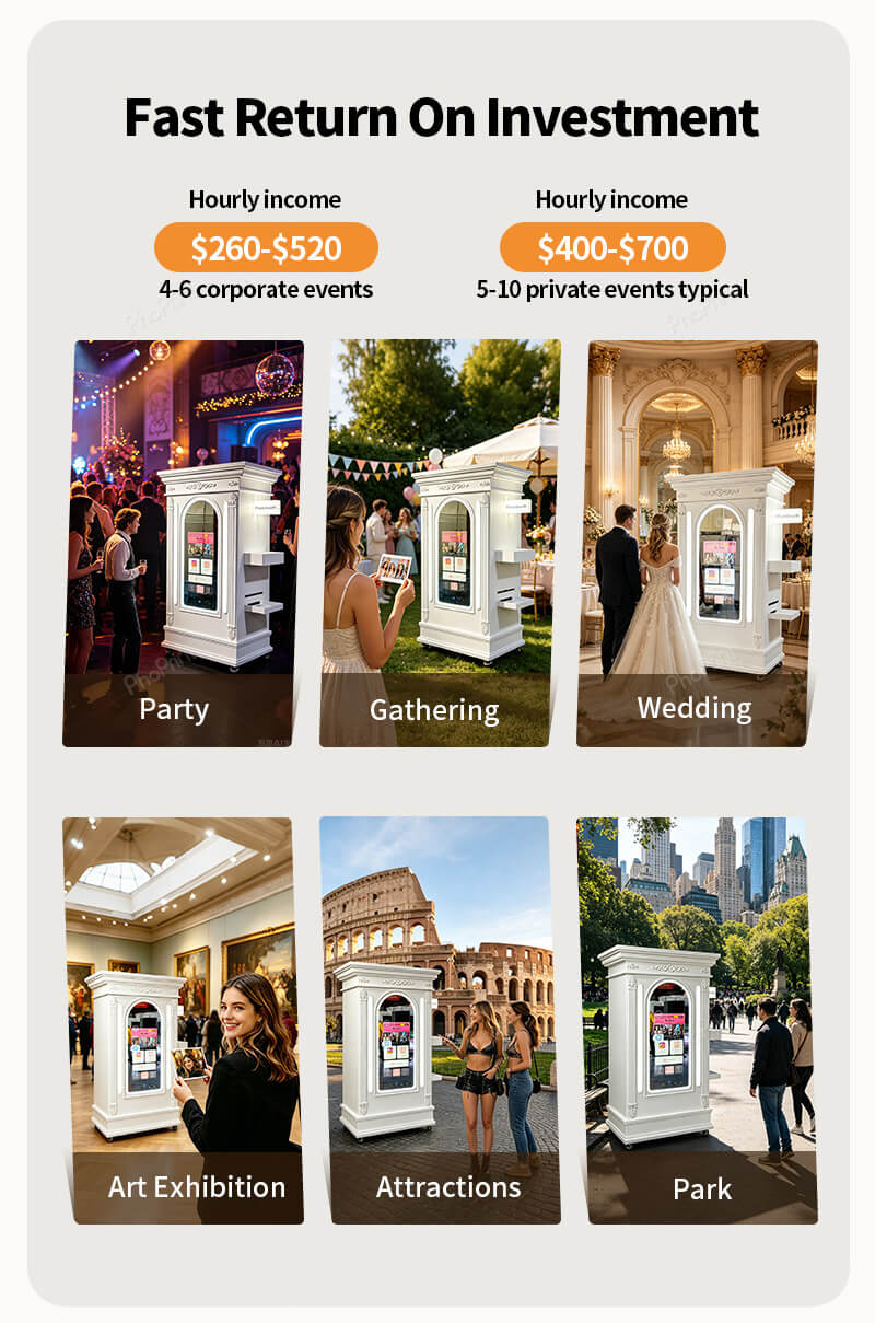 Photobooth machine for event rentals