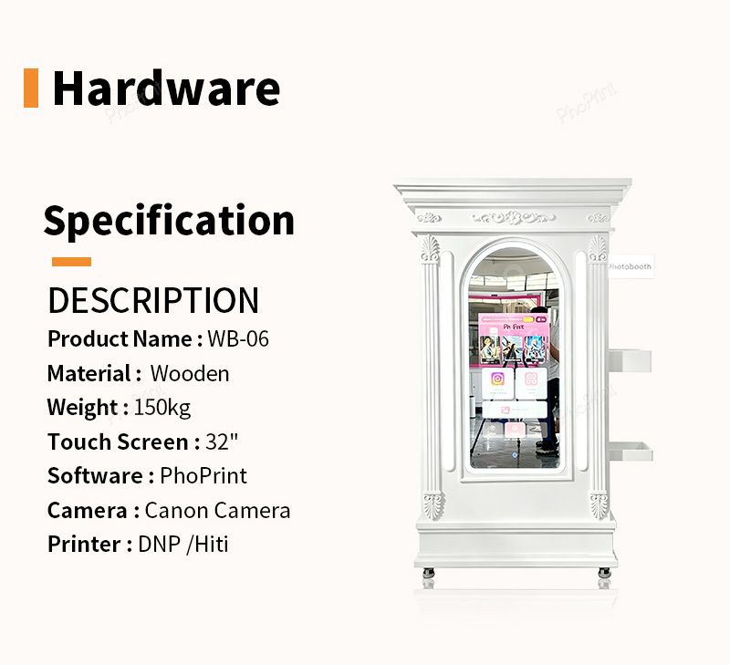 Purchase wood photobooth for parties